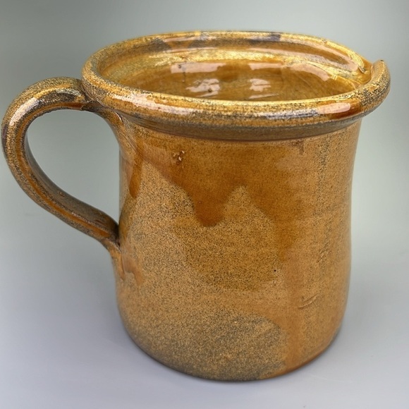 Studio Pottery Yellow Glaze Pitcher - Picture 4 of 10